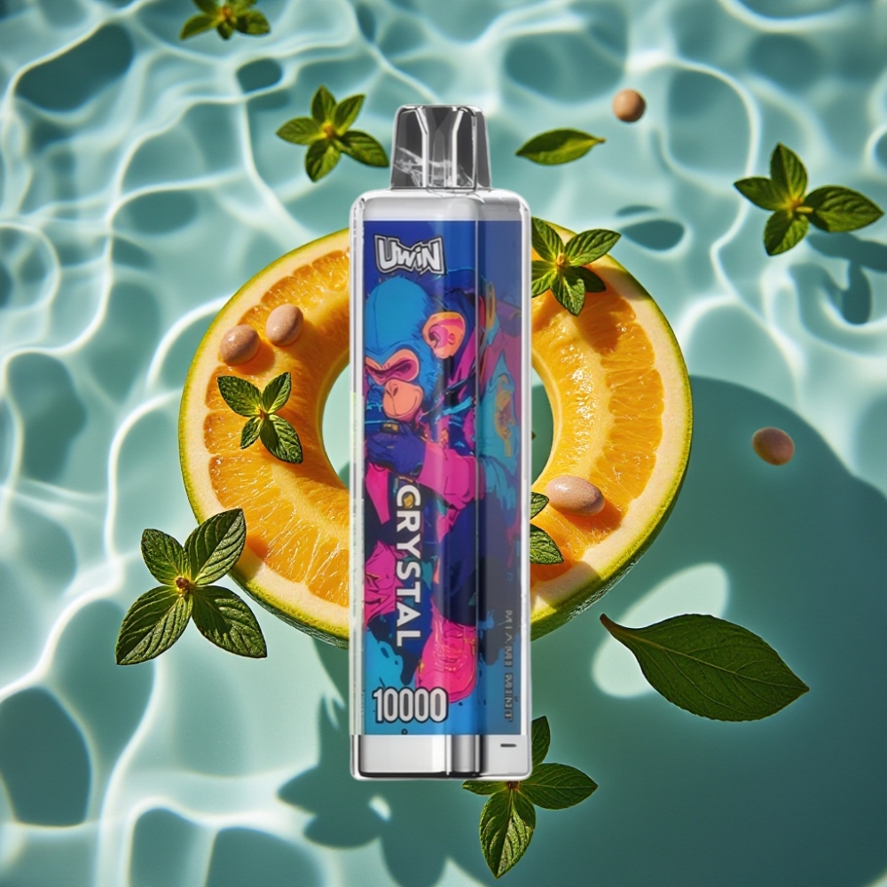UWIN Crystal 10000 Puffs Disposable Vape Miami Mint 18ml 650mAh Type-C RGB Mesh Coil