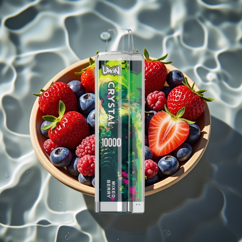 UWIN Crystal 10000 Puffs Disposable Vape - Mixed Berry, 18ml, 650mAh, RGB Lights, Type-C
