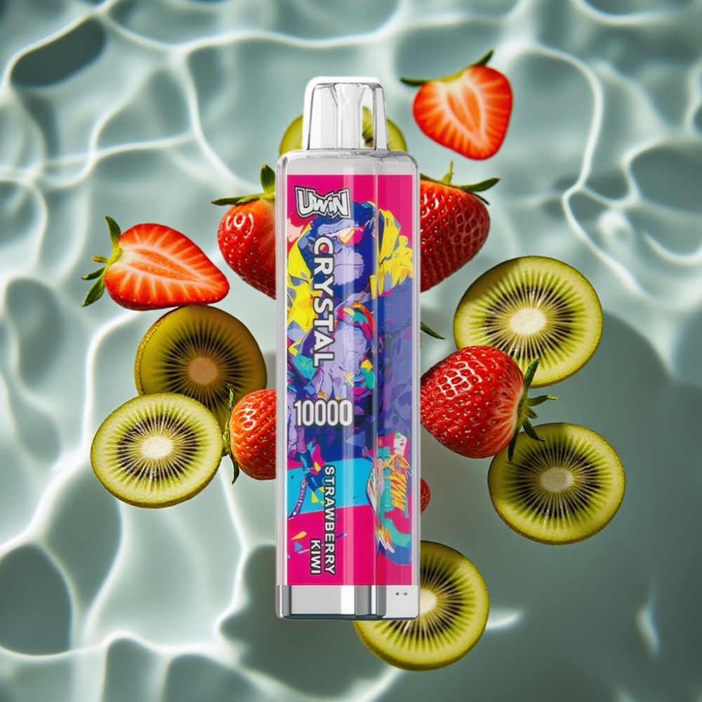 UWIN Crystal 10000 Puffs Disposable Vape Strawberry Kiwi - 18ml, 650mAh, RGB Lights