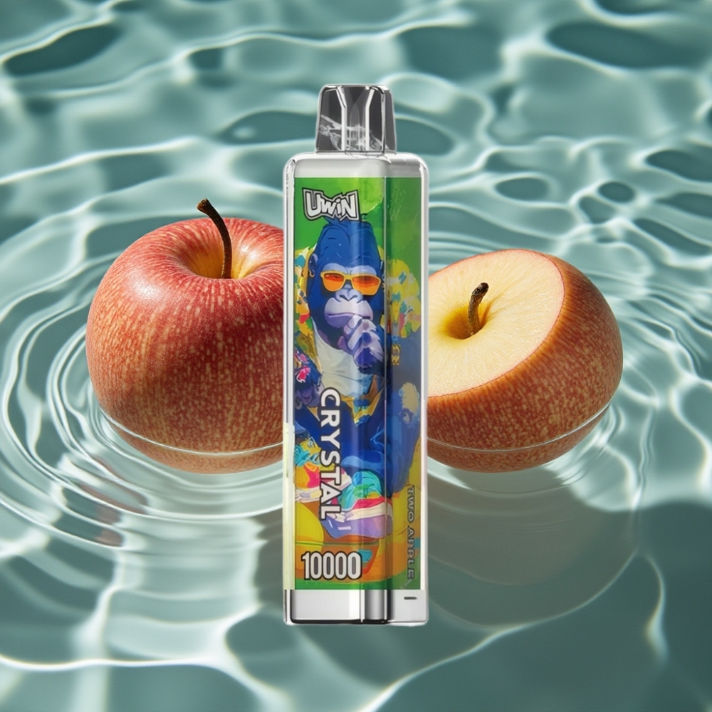 UWIN Crystal 10000 Puffs Disposable Vape Two Apple – 18ml, 650mAh Rechargeable, RGB Lights