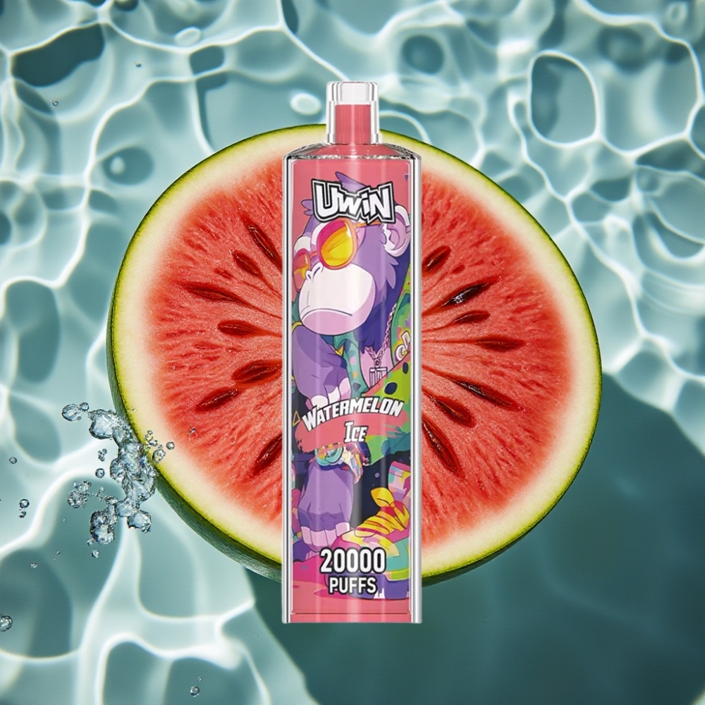 Uwin Shisha Hookah Crystal 20000 Puffs 22ml Watermelon Ice Mesh Coil Type-C 650mAh