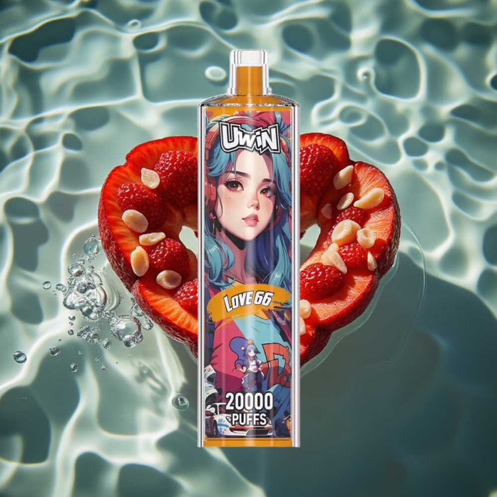 Uwin Shisha Hookah Crystal 20000 Puffs Love 66 Mesh Coil 22ml Type-C Rechargeable