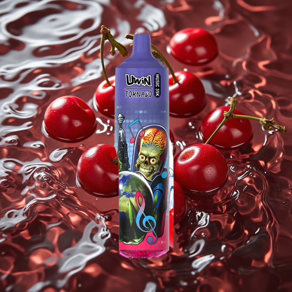 Uwin Tornado 35K Music Disposable Vape Cherry Cola 35K Puffs 5% Nicotine 600mAh Type-C