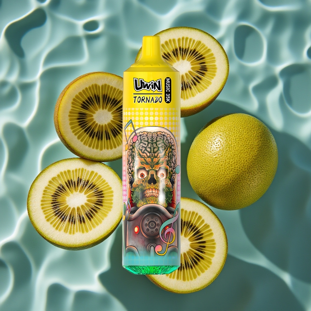 Uwin Tornado 35K Music Disposable Vape Kiwi Passion Fruit Guava 35K Puffs 5% Nic 600mAh Type-C