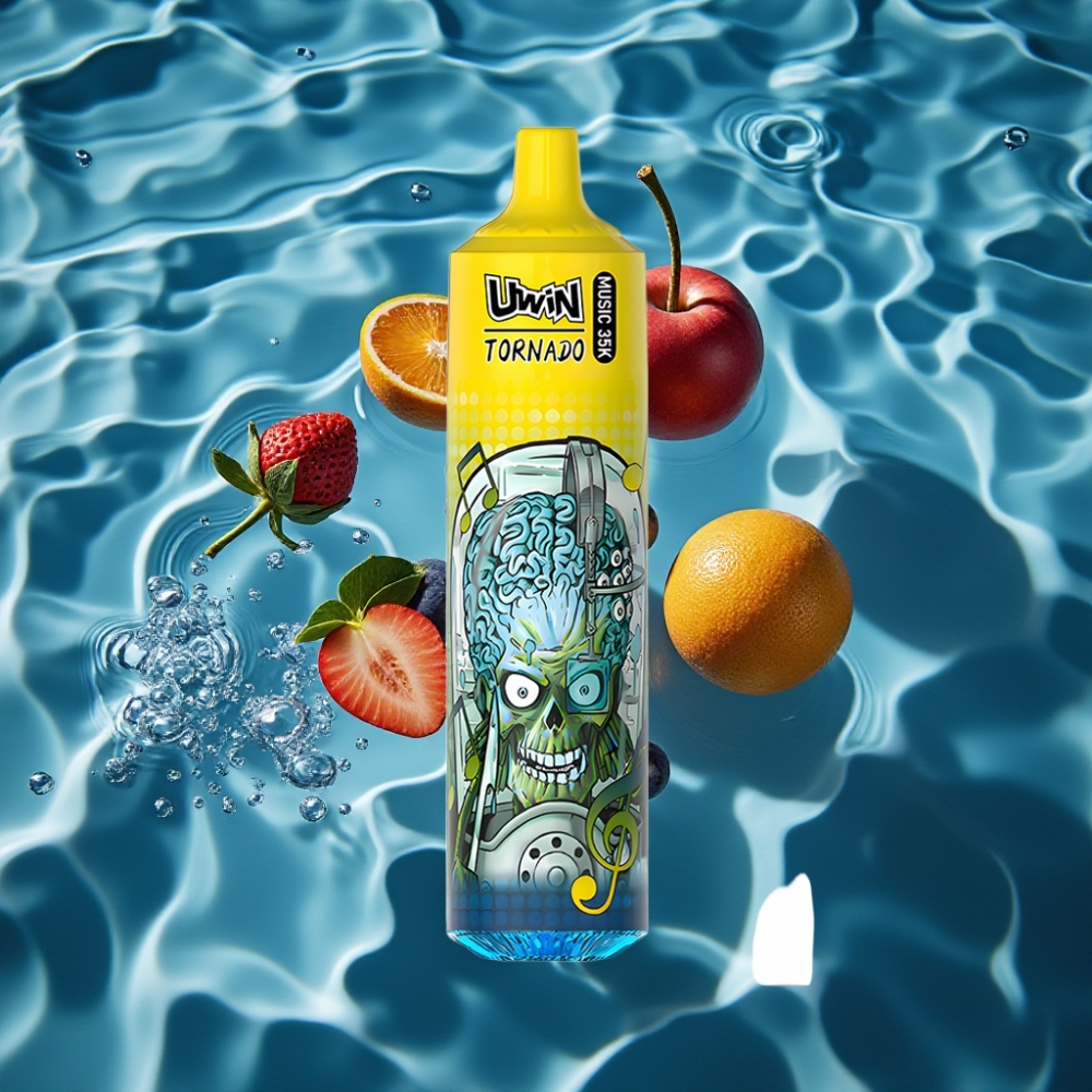 Uwin Tornado 35K Music Disposable Vape Mr Blue - 35K Puffs, 600mAh, Type-C, Mesh Coil