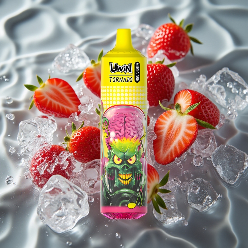 Uwin Tornado 35K Music Disposable Vape - Strawberry Ice, 35K Puffs, 5% Nicotine, Type-C