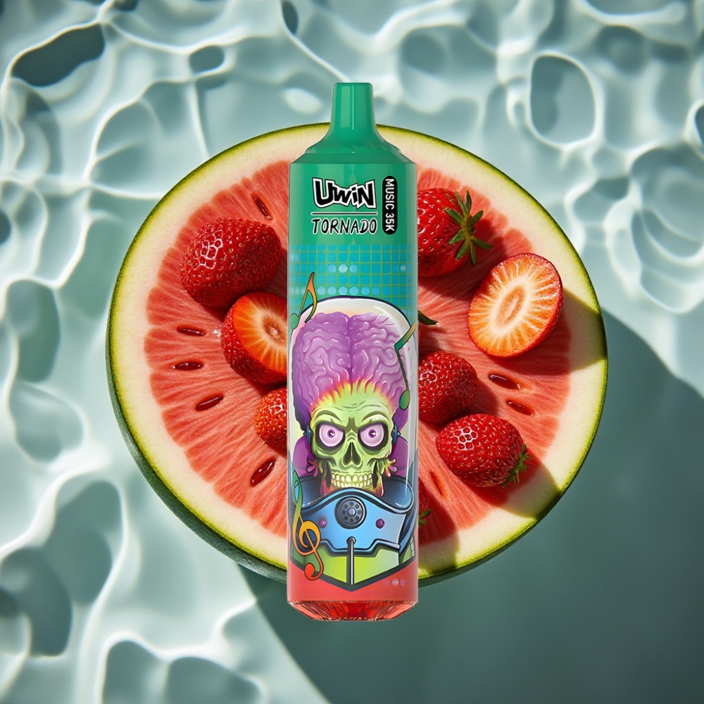 Uwin Tornado 35K Music Disposable Vape Strawberry Watermelon 5% Nicotine 600mAh Type-C