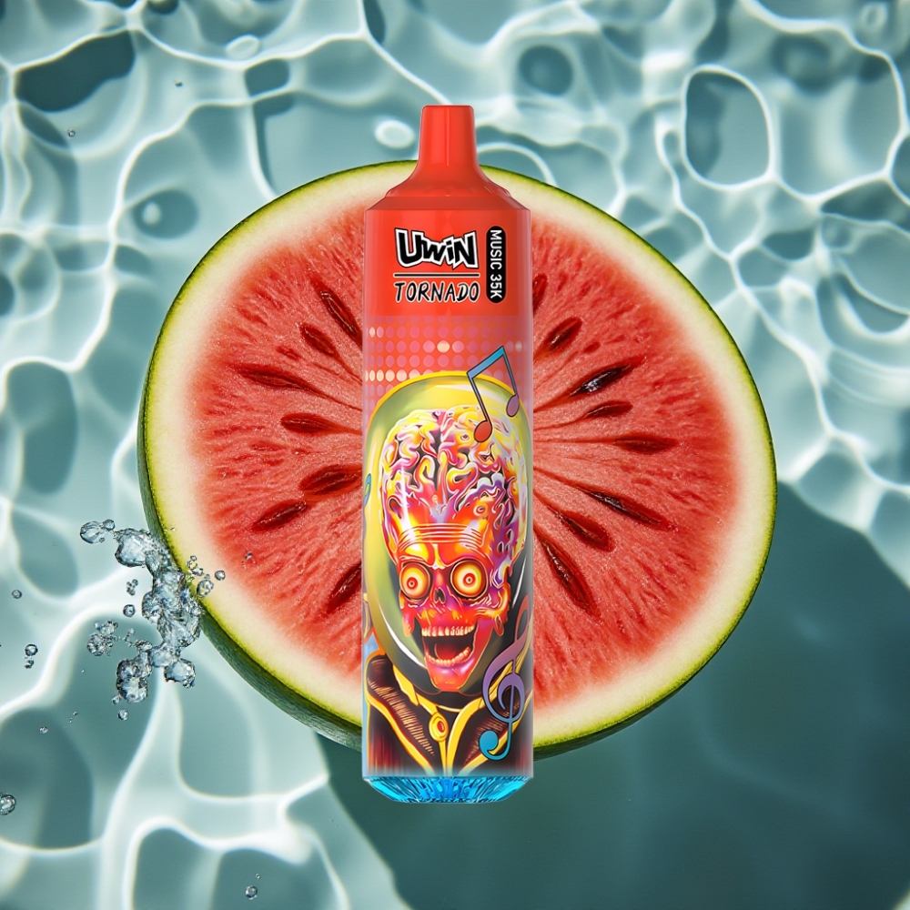 Uwin Tornado 35K Music Disposable Vape - Watermelon Ice, 35K Puffs, 600mAh, Type-C