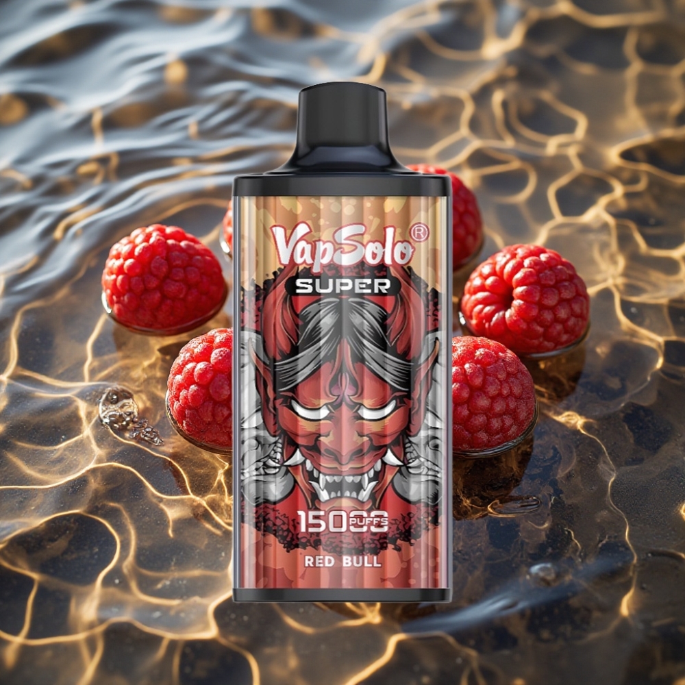 Vapsolo Super 15000 Puffs Disposable Vape - Red Bull Flavor, 40ml E-Liquid, 850mAh Battery, Type-C Charging