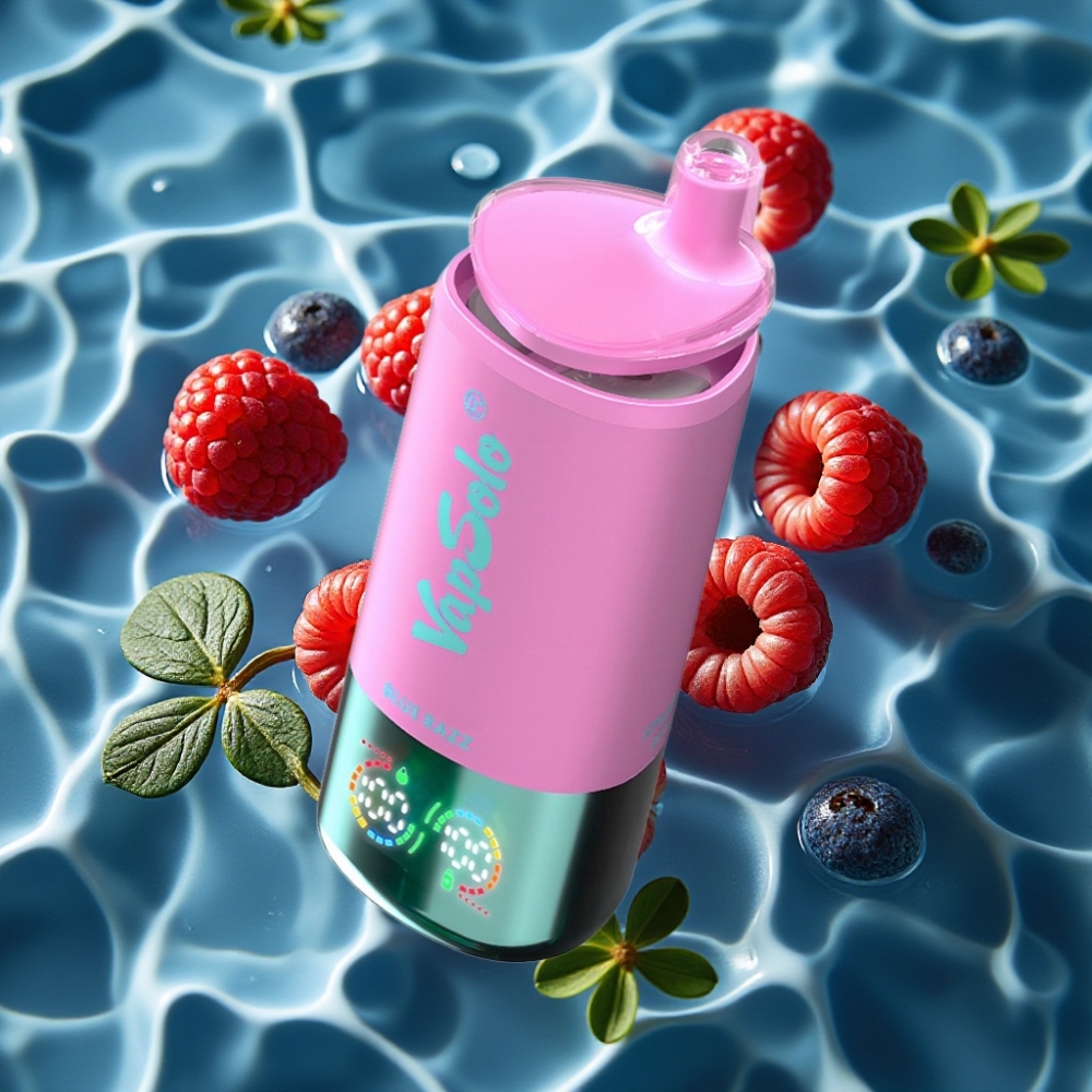 VapSolo Triple 30000 Puffs Blue Razz Disposable Vape with 40ml E-Liquid & Type-C Charging