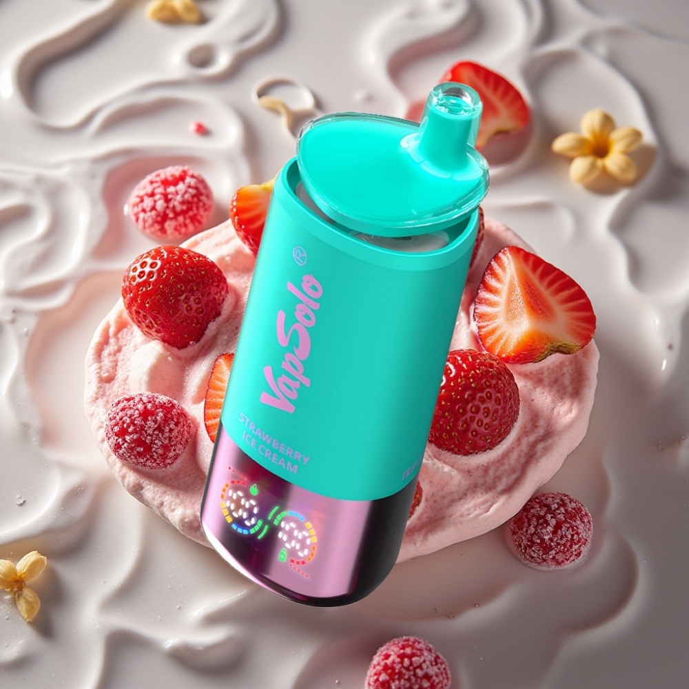 VapSolo Triple 30000 Puffs Strawberry Ice Cream Disposable Vape - 40ml, Type-C