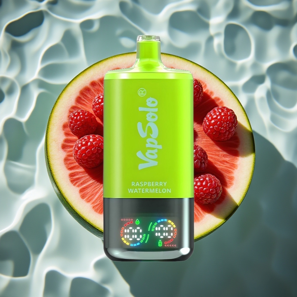 Vapsolo Triple 30000 Puffs Raspberry Watermelon Disposable Vape with 40ml E-Liquid & Type-C Charging