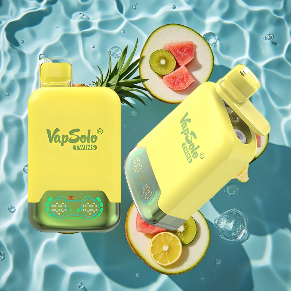 Vapsolo Twins 20000 Puffs Pineapple Coconut Watermelon Ice 40ml Disposable Vape Type-C