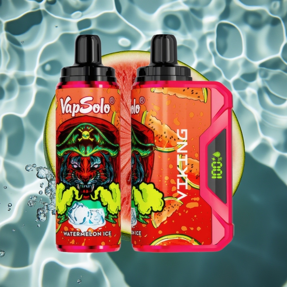 VapSolo VIKING 12000 Puffs Disposable Vape - 22ml E-Liquid, Type-C Charging, Watermelon Ice