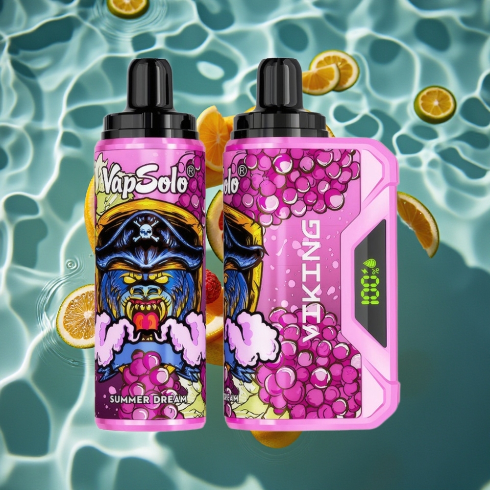 VapSolo VIKING 12000 Puffs Disposable Vape - Summer Dream, 22mL, Type-C, LED Display