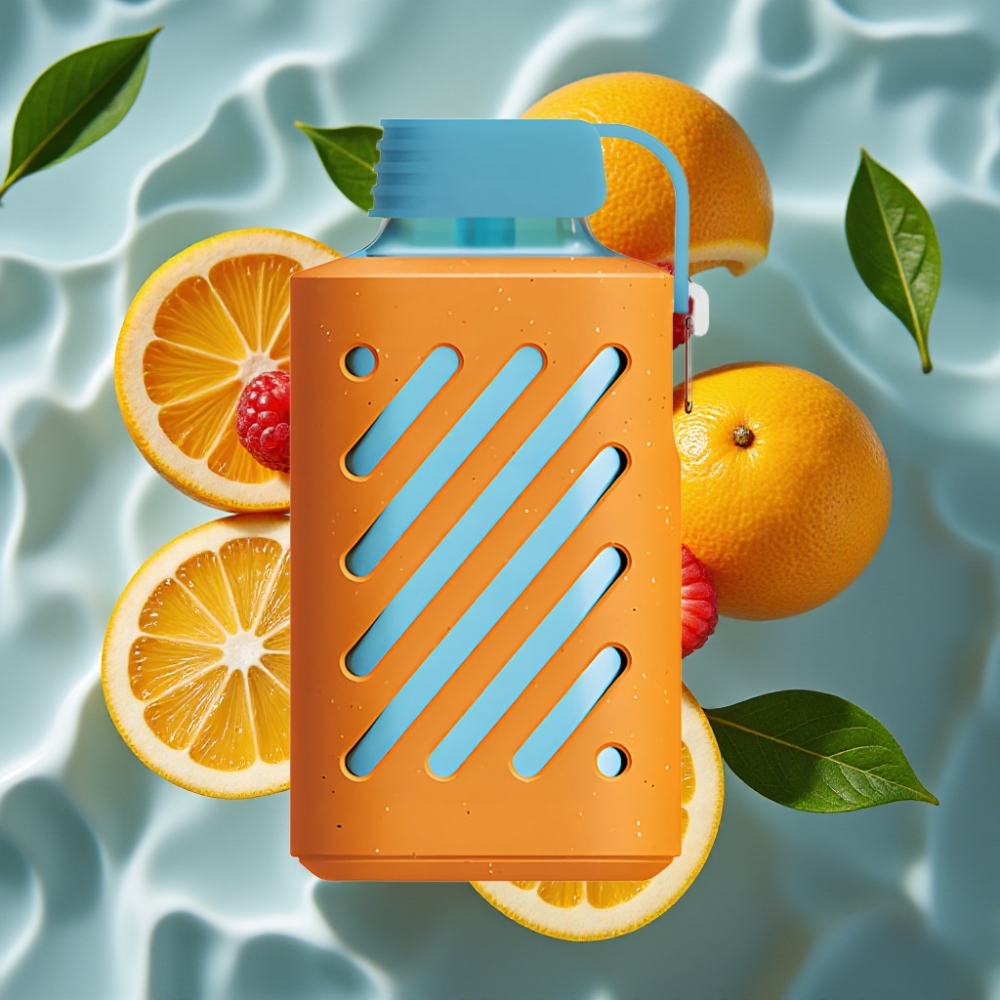 VOZOL GEAR 10000 Disposable Vape - 10000 Puffs, 20ml E-liquid, Raspberry Tangerine, VAMT Mesh Coil