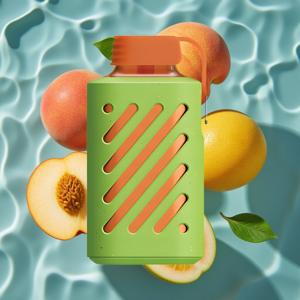 VOZOL GEAR 10000 Disposable Vape Peach Mango Watermelon - 10000 Puffs, 20ml E-liquid, 65% PCR, VAMT Mesh Coil