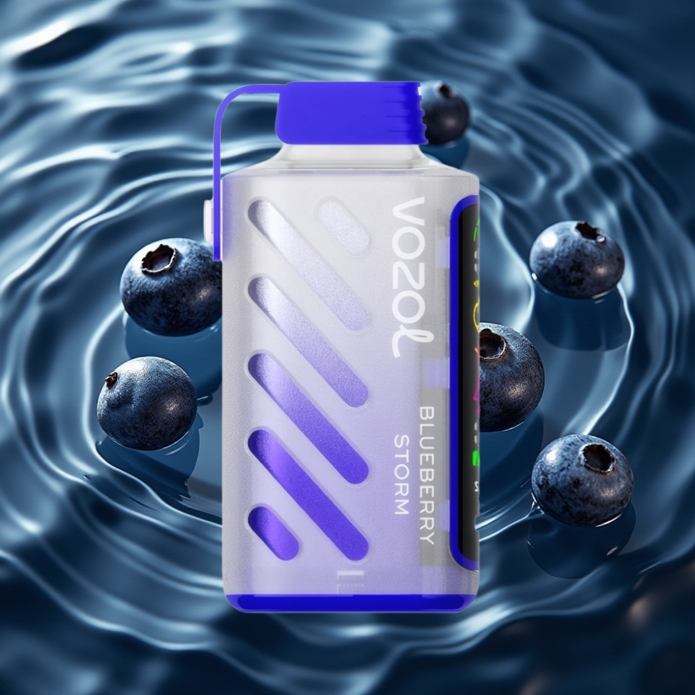 VOZOL Gear Power 20000 Puffs Disposable Vape - Blueberry Storm, 20mL, Dual Mesh Coil, 5% Nicotine, S.i.L.C. Tech