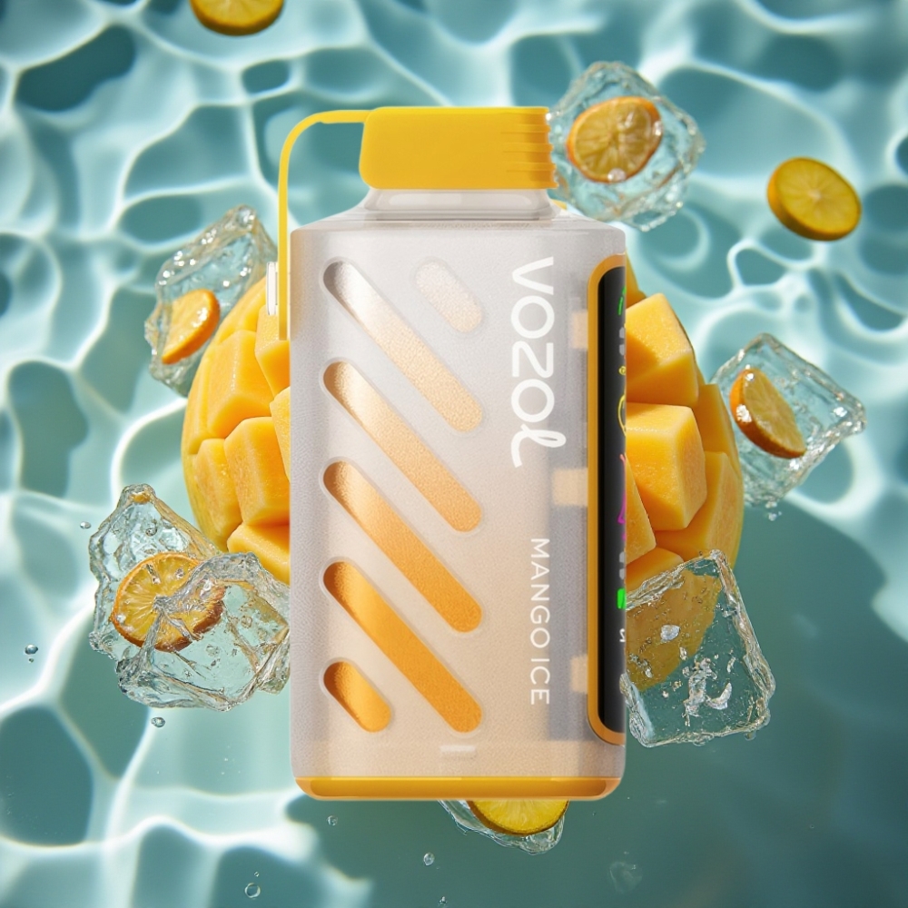 VOZOL Gear Power 20000 Puffs Disposable Vape Mango Ice - S.i.L.C. Tech, Dual Mesh Coil, 20mL, 5% Nicotine
