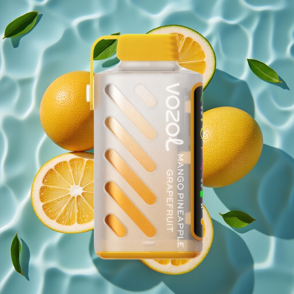 VOZOL Gear Power 20000 Puffs Disposable Vape - Mango Pineapple Grapefruit, S.i.L.C. Tech, Dual Mesh Coil, 20mL, 5% Nicotine, Full Screen Display