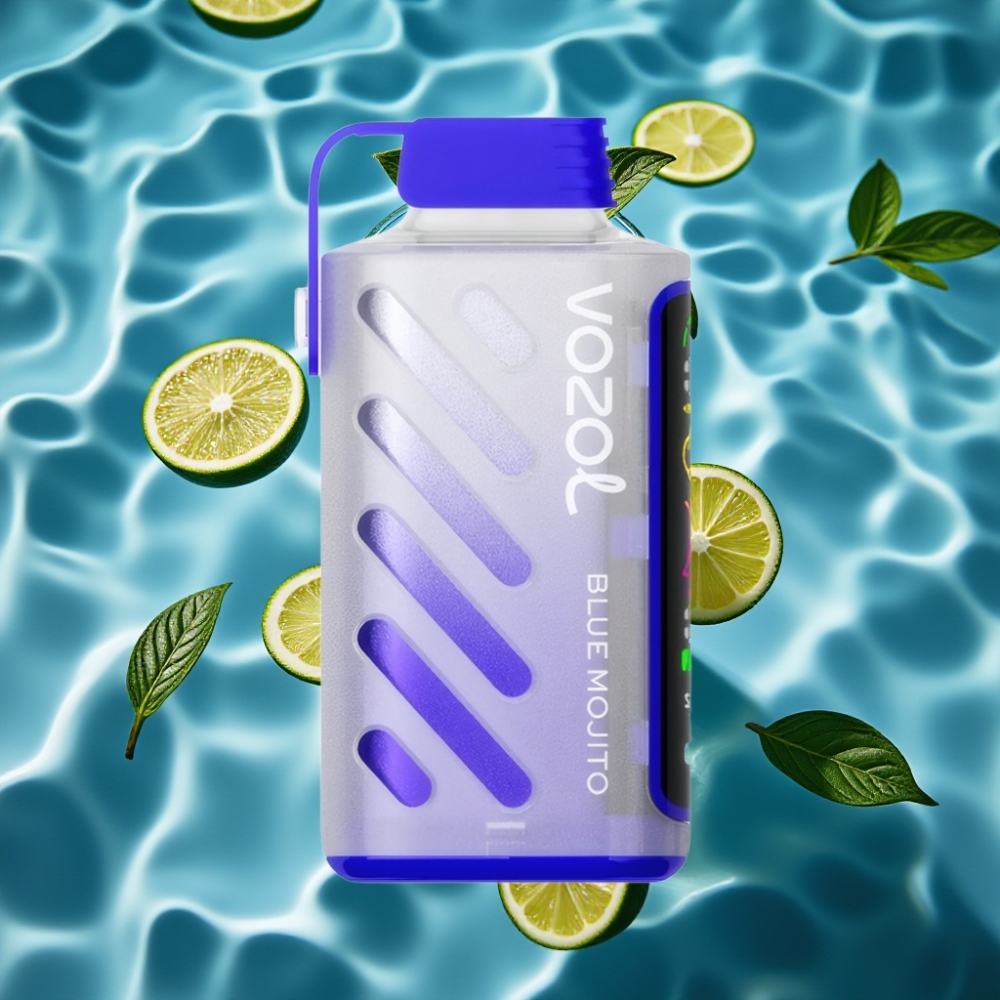 VOZOL Gear Power 20000 Puffs Disposable Vape with S.i.L.C. Tech, Dual Mesh Coil & Full Screen Display - Blue Mojito