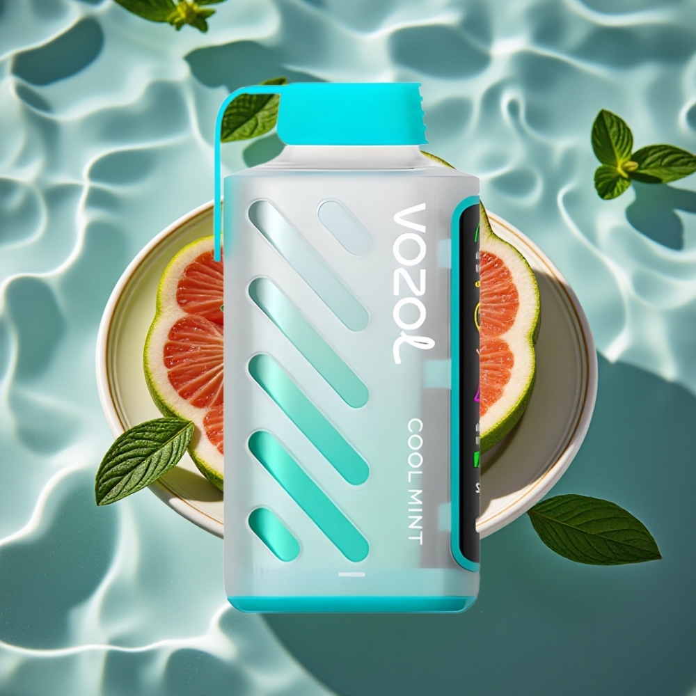 VOZOL Gear Power 20000 Puffs Dual Mesh Coil Cool Mint Disposable Vape with S.i.L.C. Tech & Full Screen Display