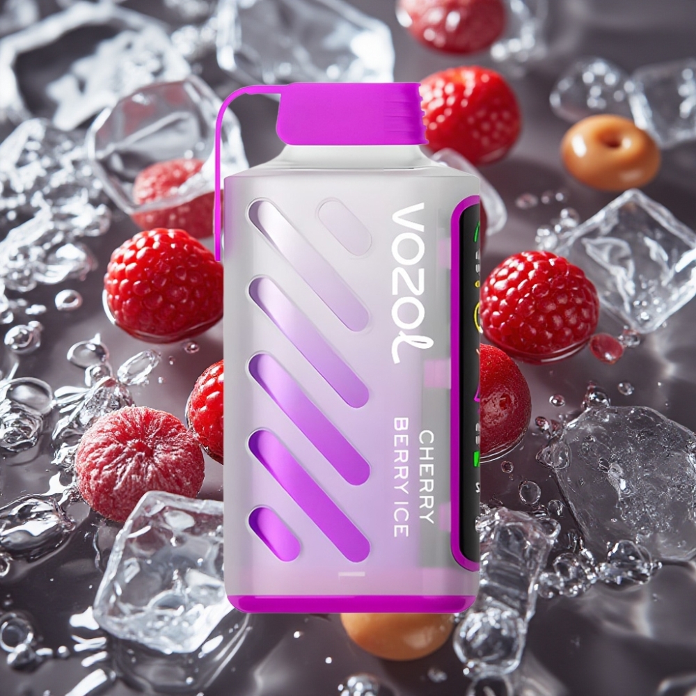 VOZOL Gear Power 20000 Puffs Dual Mesh Coil Full Screen Display Cherry Berry Ice 20mL 5% Nicotine