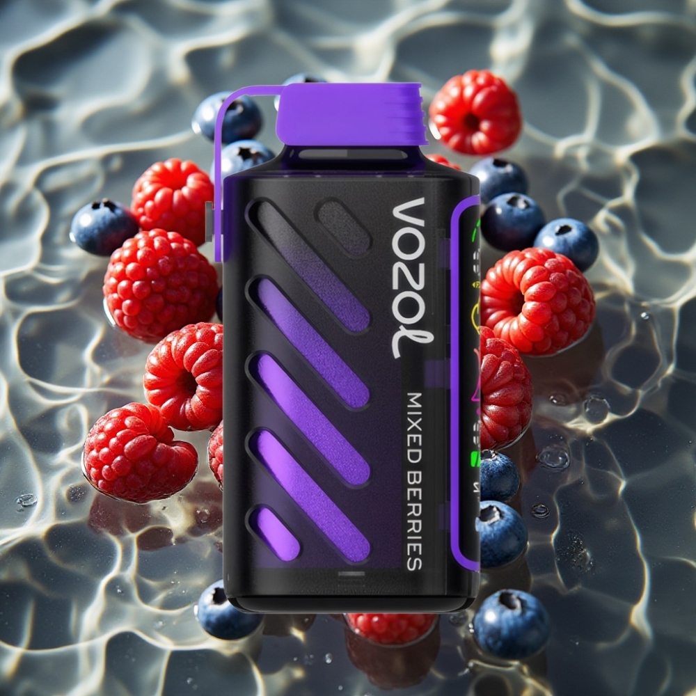 VOZOL Gear Power 20000 Puffs Dual Mesh Coil Full Screen Display Mixed Berries Disposable Vape
