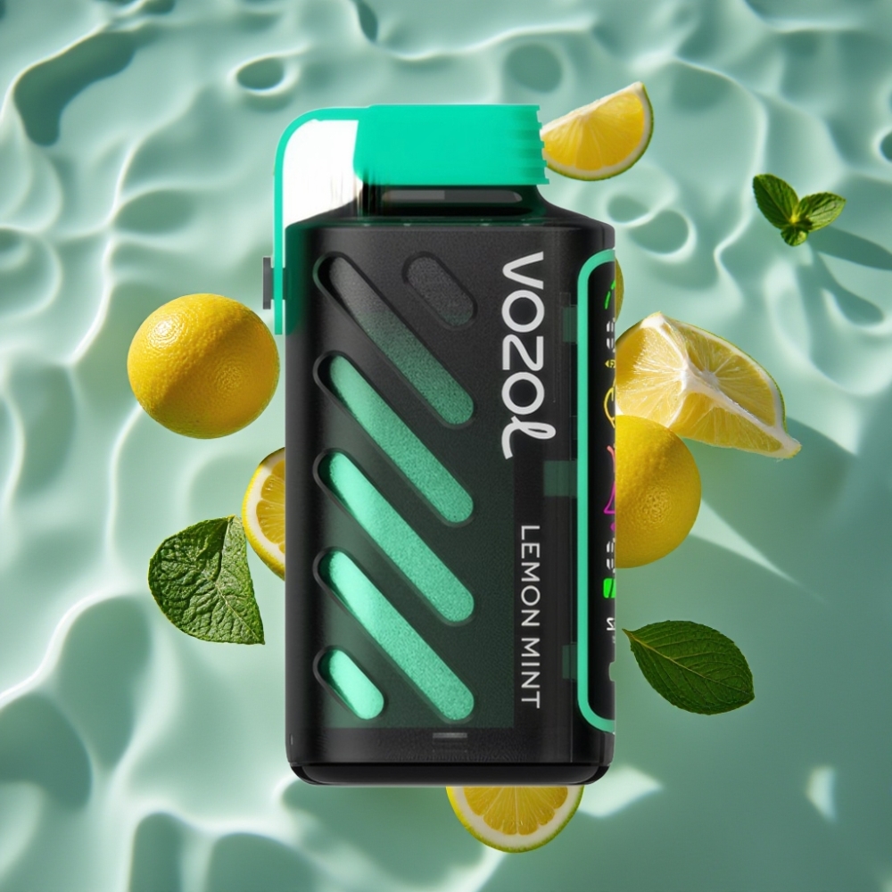 VOZOL Gear Power 20000 Puffs Lemon Mint Disposable Vape with S.i.L.C. Tech & Dual Mesh Coil