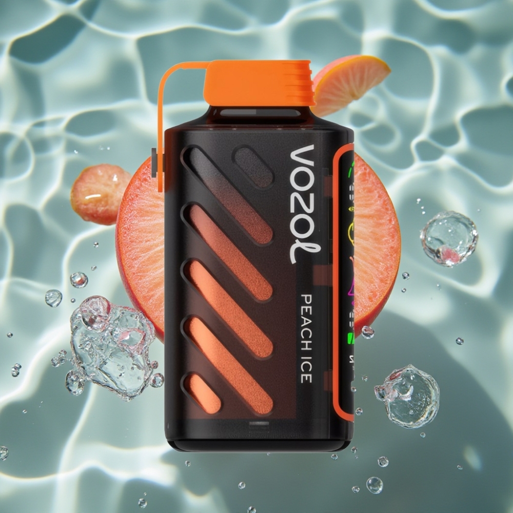 VOZOL Gear Power 20000 Puffs Peach Ice Disposable Vape with S.i.L.C. Tech & Dual Mesh Coil