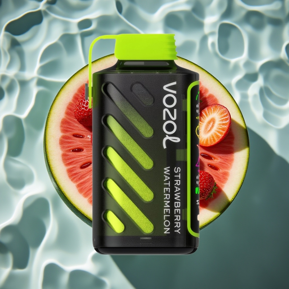 VOZOL Gear Power 20000 Puffs Strawberry Watermelon Dual Mesh Coil 20mL 50mg S.i.L.C. Tech