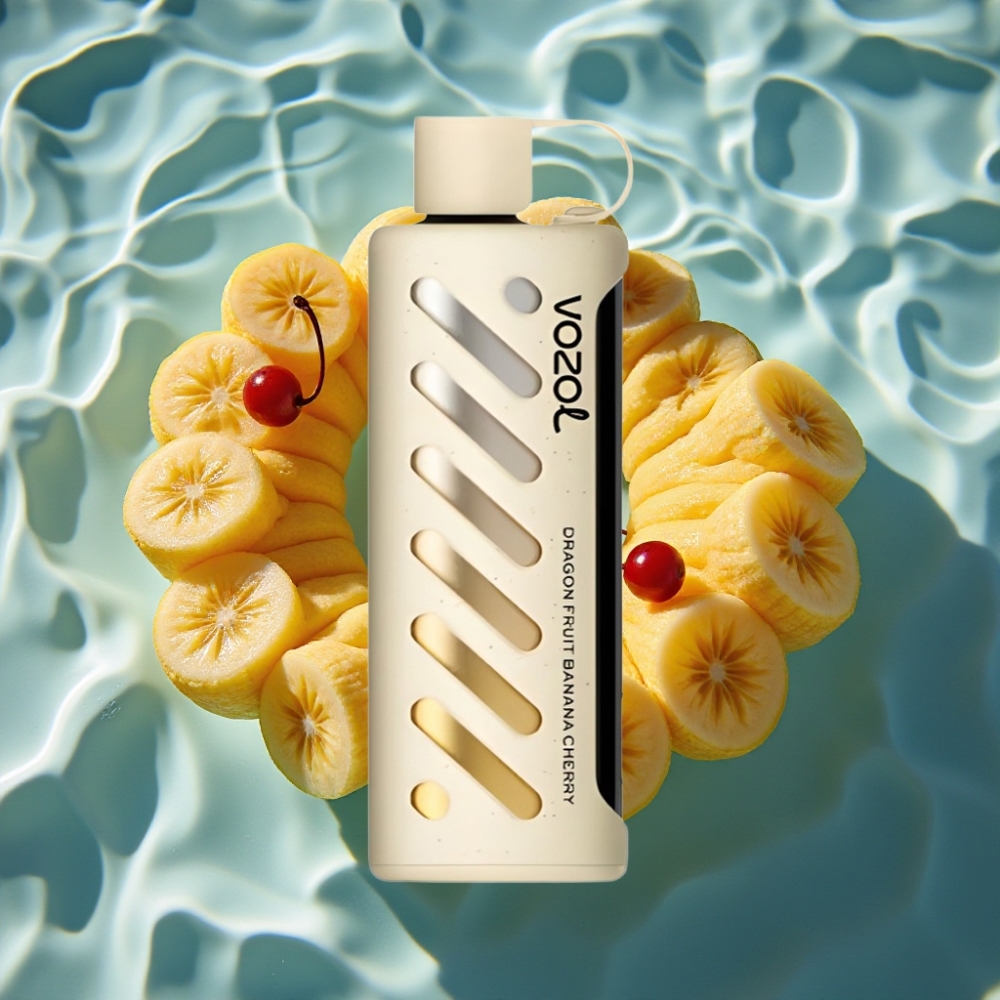 VOZOL Gear Shisha 25000 Puffs Disposable Vape - Dragon Fruit Banana Cherry, Dual Mesh, 1000mAh, 5mg Nicotine