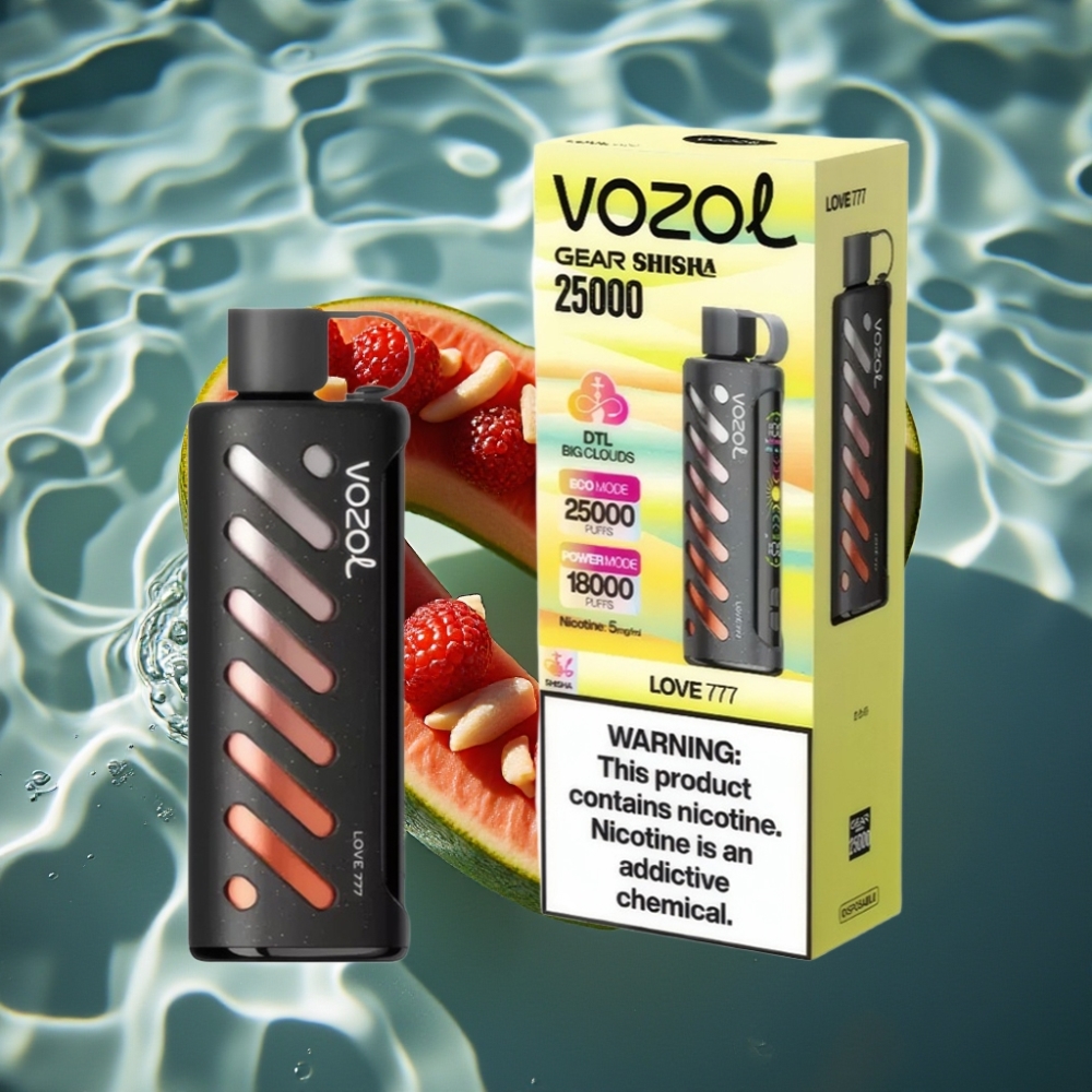 VOZOL Gear Shisha 25000 Puffs Disposable Vape Love 777 with S.i.L.C Tech & Dual Mesh Modes
