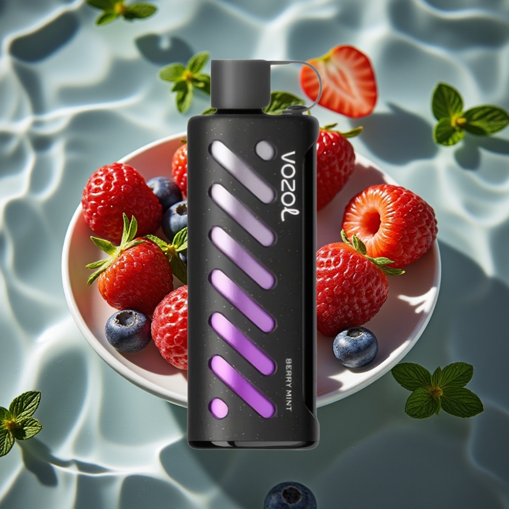 VOZOL Gear Shisha 25000 Puffs Dual Mesh Berry Mint Disposable Vape with S.i.L.C Tech
