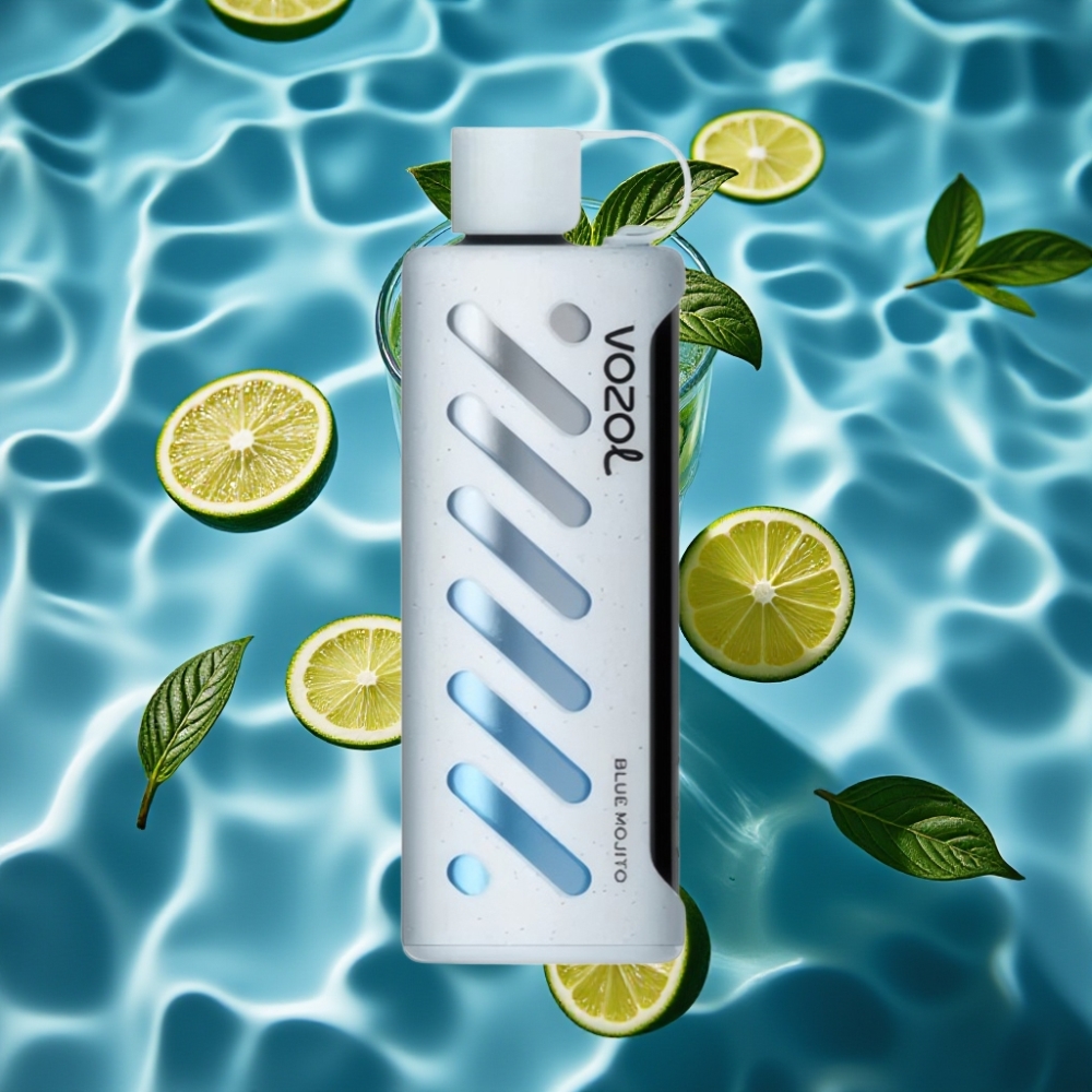 VOZOL Gear Shisha 25000 Puffs Dual Mesh Disposable Vape Blue Mojito 5mg S.i.L.C Tech