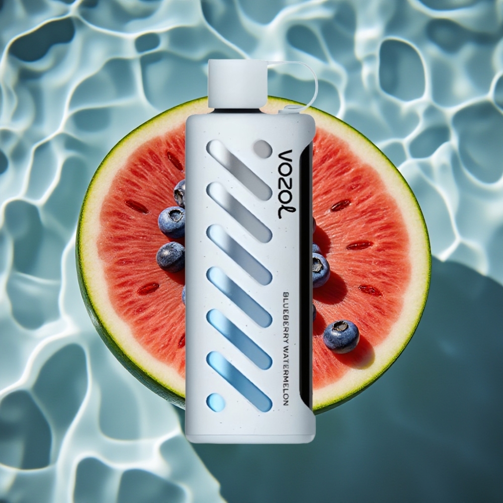 VOZOL Gear Shisha 25000 Puffs Dual Mesh Disposable Vape - Blueberry Watermelon, 5mg/ml Nicotine, 1000mAh Battery