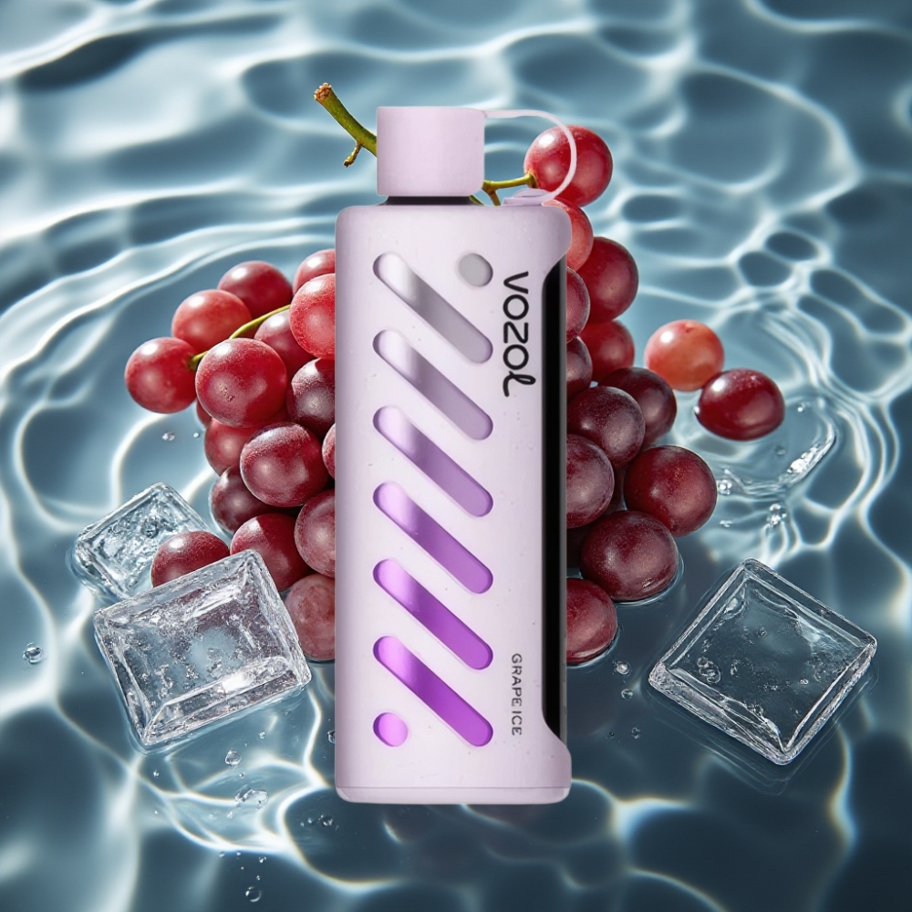 VOZOL Gear Shisha 25000 Puffs Grape Ice Disposable Vape with S.i.L.C Tech & Dual Mesh Modes