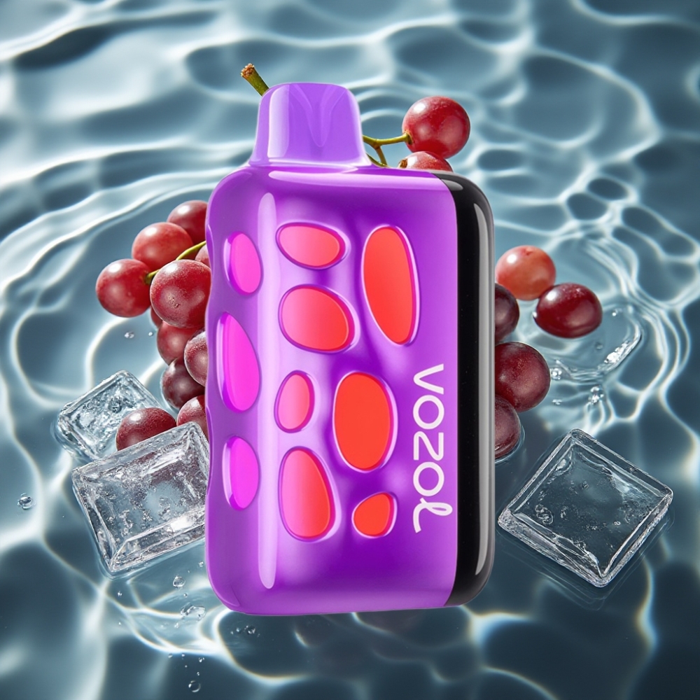 VOZOL RAVE 40000 Disposable Vape Grape Ice – 270° Glow, Beat-Synced Party Mode, 1000mAh