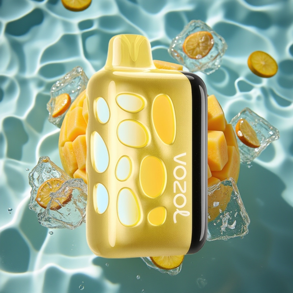 VOZOL RAVE 40000 Disposable Vape Mango Ice – 270° Glow, Beat-Synced Party Mode, 1000mAh