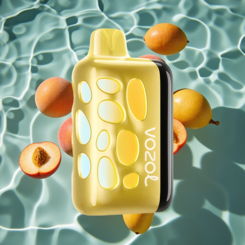 VOZOL RAVE 40000 Disposable Vape - Mango Peach, 1000mAh, Beat-Synced Party Mode, 270° Glow Design