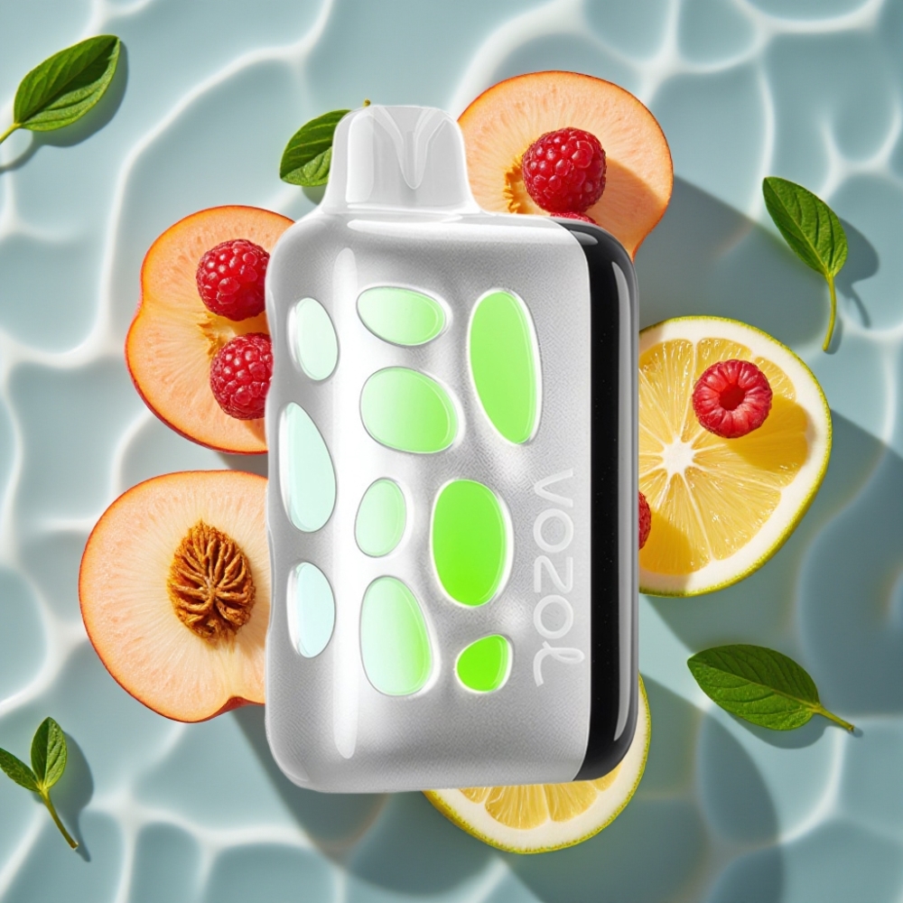 VOZOL RAVE 40000 Disposable Vape Peach Raspberry Lemonade – 270° Glow Design, Beat-Synced Party Mode, 1000mAh Battery