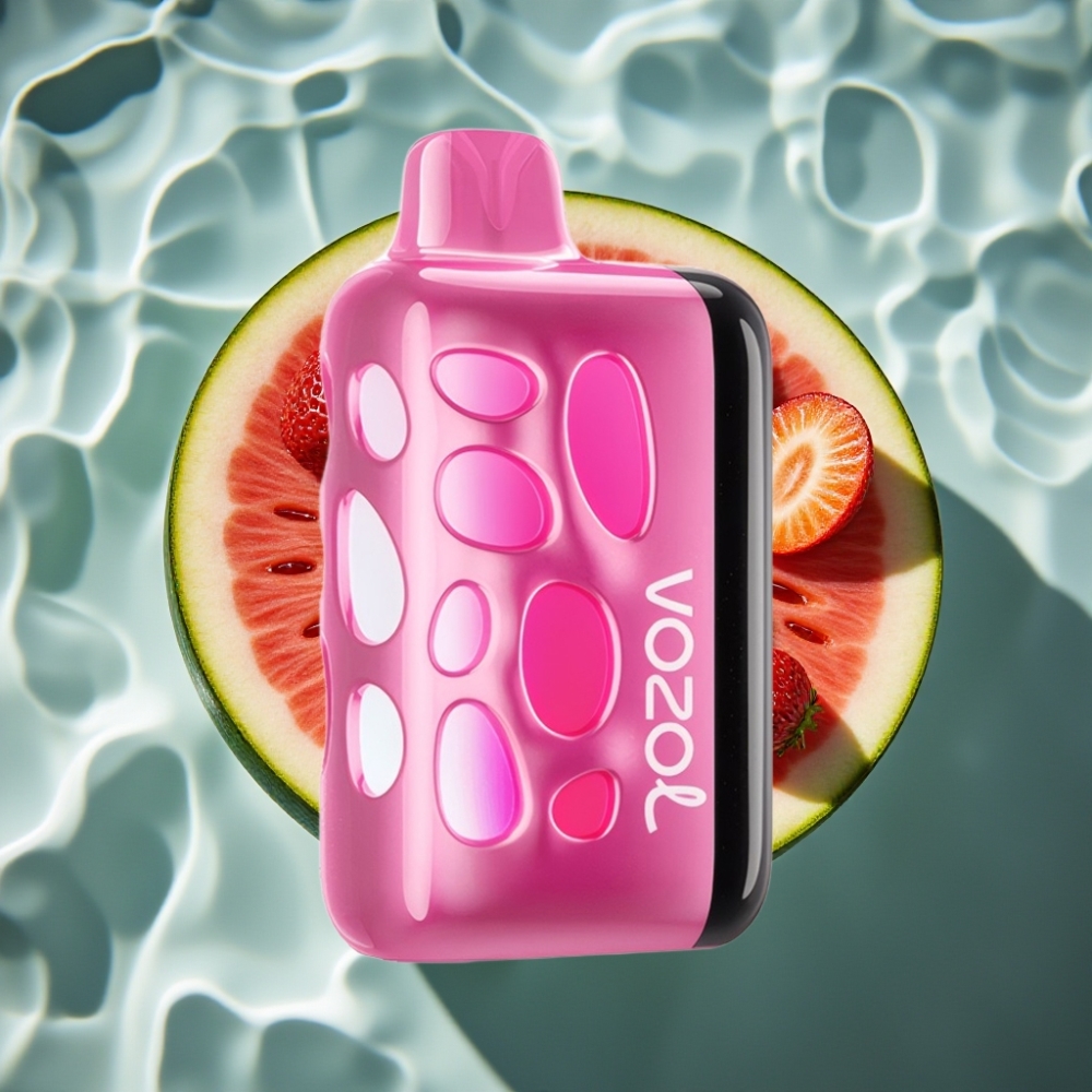 VOZOL RAVE 40000 Disposable Vape - Strawberry Watermelon, Beat-Synced Party Mode, 270° Glow, 1000mAh