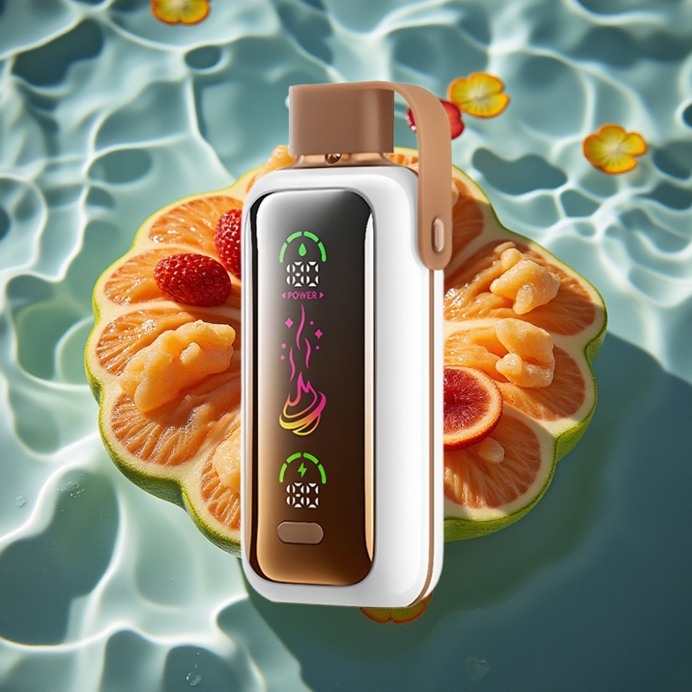 VOZOL Star 20000 Puffs Disposable Vape Dragon Strawnana - 2.2" HD Mirror Screen, Dual Mesh, 650mAh Battery