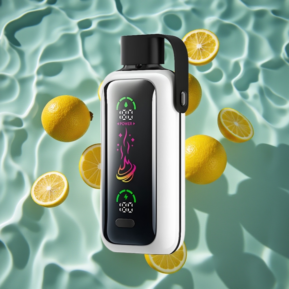 VOZOL Star 20000 Puffs Disposable Vape - Perfume Lemon, Dual Mesh, 2.2" HD Mirror Screen, 650mAh