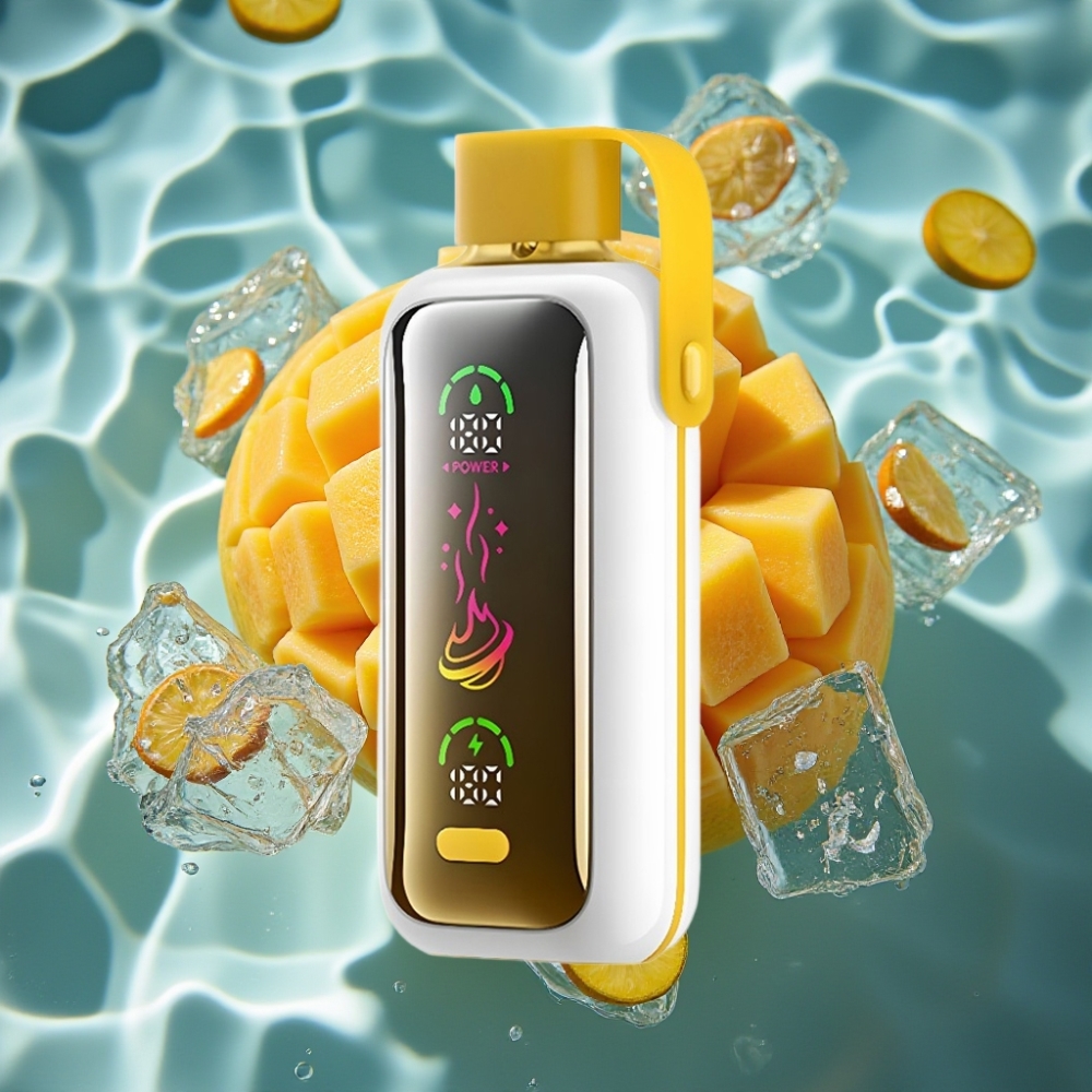 VOZOL Star 20000 Puffs Mango Ice Disposable Vape with 2.2" HD Mirror Screen & Dual Mesh