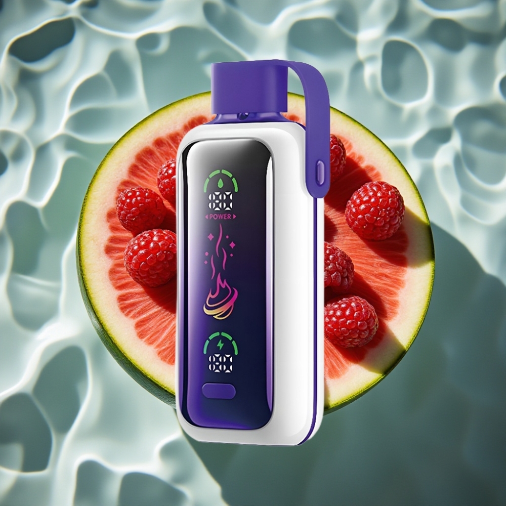 VOZOL Star 20000 Puffs Raspberry Watermelon Disposable Vape with 2.2" HD Mirror Screen & Dual Mesh