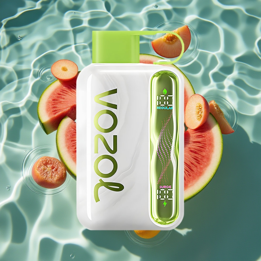 VOZOL STAR 40000 Puffs Disposable Vape Watermelon Sour Peach - 1000mAh Battery, Type-C Charging, 20/50mg Nicotine