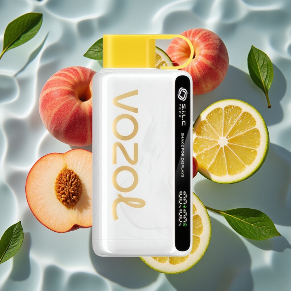 VOZOL STAR 9000/12000 Disposable Vape Cherry Peach Lemonade with Shake Display & 30% Faster Charge