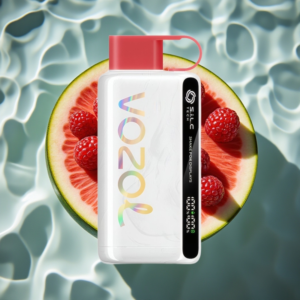 VOZOL STAR 9000/12000 Disposable Vape - Raspberry Watermelon, 650mAh, 30% Faster Charge, Recycled Plastic, Up to 12000 Puffs