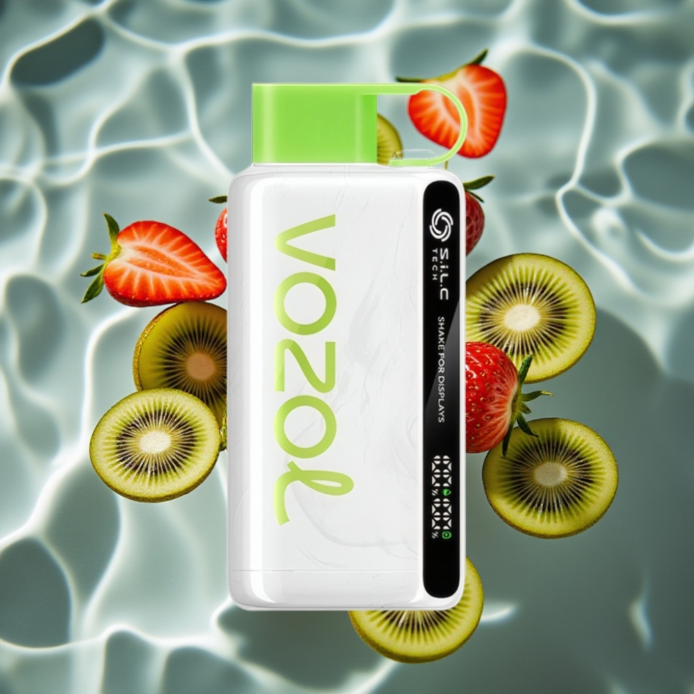 VOZOL STAR 9000/12000 Disposable Vape - Strawberry Kiwi, 650mAh, 30% Faster Charge, Recycled Plastic, S.i.L.C TECH